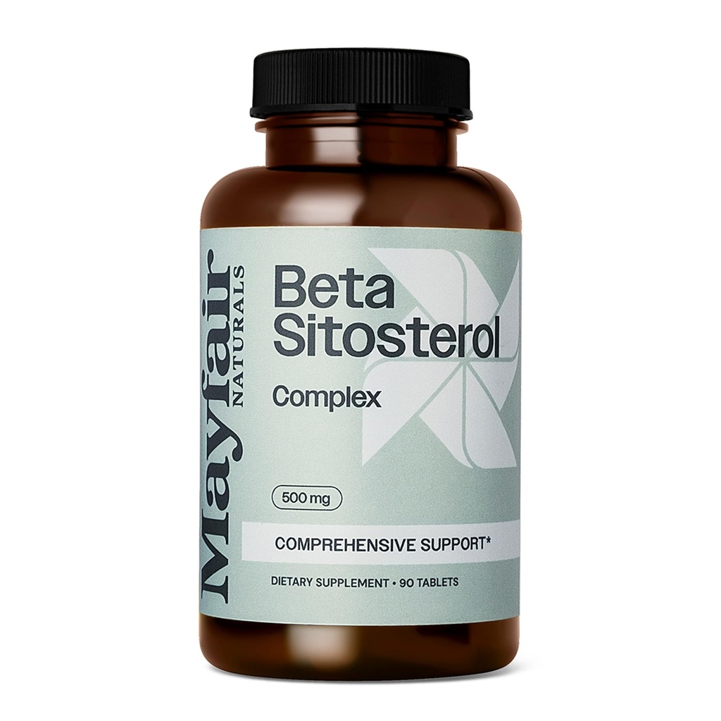Complexe Beta Sitostérol, 500mg, Source végétale, 90 comprimés, complément de soutien complet