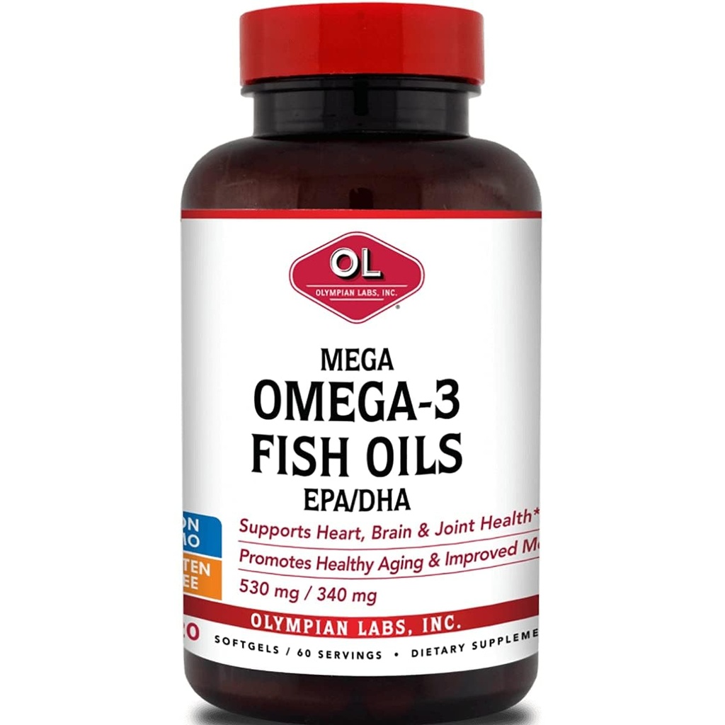 Les laboratoires olympiques Mega Omega 3 Huiles de poisson, 60 sévings, 3148