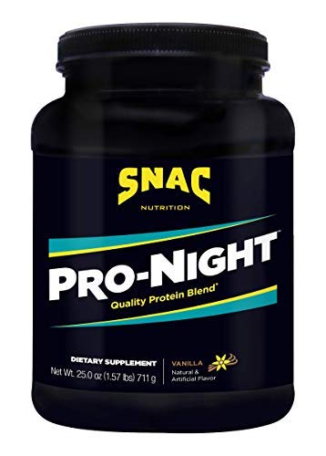 SNAC Pro-Night Quality Protein Blend for Nighttime Muscle Recovery, Vanilla