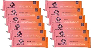 Tailwind Nutrition Endurance Fuel, Caffeine Drink Powder Mix Single Serving with Electrolytes, Non-GMO, Libero di Soia, Latticini e Gluten, Vegan-Friendly, Tropical Buzz, Confezione da 12
