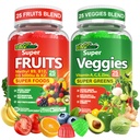Super Greens Gummies, Daily Green Superfood Supplement w/Spirulina, Chlorella, Mushrooms, Probiotics, Multivitamins, 50+ Super Greens & Veggies Gummies to Boost Immunity, Energy & Gut Health, 120cts