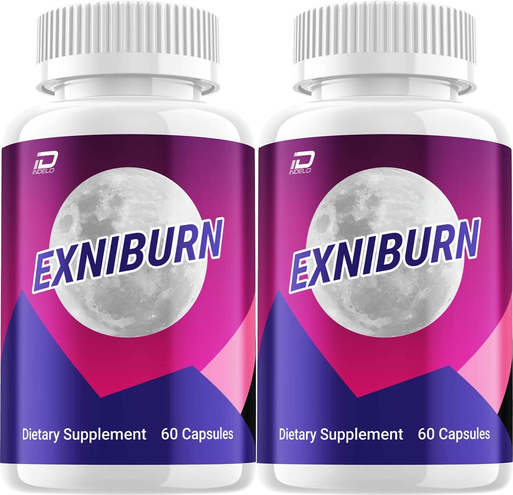 Exniburn Capsules – Exniburn Natural Ingredients Advanced Formula 800MG Dietary Supplement (2 Pack - 120 Capsules)
