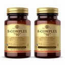 Solgar B-Complex “50” - 100 Pflanzliche Kapseln, Paket von 2 - Energie Metabolismus & Nervous System Unterstützung - Non-GMO, Vegan, Gluten Free - 200 Gesamt Servietten