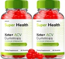 (2 Pack) Super Health Keto ACV Gummies Maximum Strength, Super Health Keto Plus ACV Gummies Apple Cider Vinegar SuperHealth ACV Gummies Reviews Keto+ACV (120 Gummies)