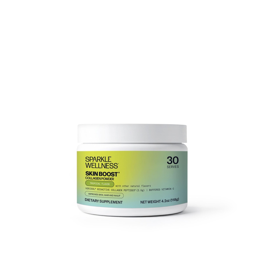 Scintilla Wellness VERISOL Bioattivo Peptidi di collagene idrolizzati | Supplemento di polvere di collagene con vitamina C per la pelle, Hair & Nail Health | Purezza della pelle (Tropical) [30-Serves]