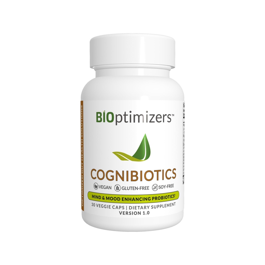 BIOptimizers Cogniotics Probiotics Supplément Cerveau - Aide à soutenir l'humeur, mieux cibler, mémoire, clarté mentale - 30 capsules