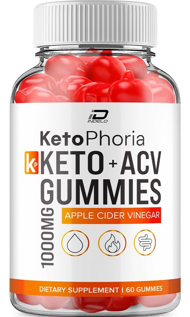 Ketophoria Keto ACV Gummies Supplement – Keto phoria Gummy Apple Cider Vinegar 1000MG, Ketoforia Gummy Reviews, Vitamin B12 (1 Pack – 60 Gummies)