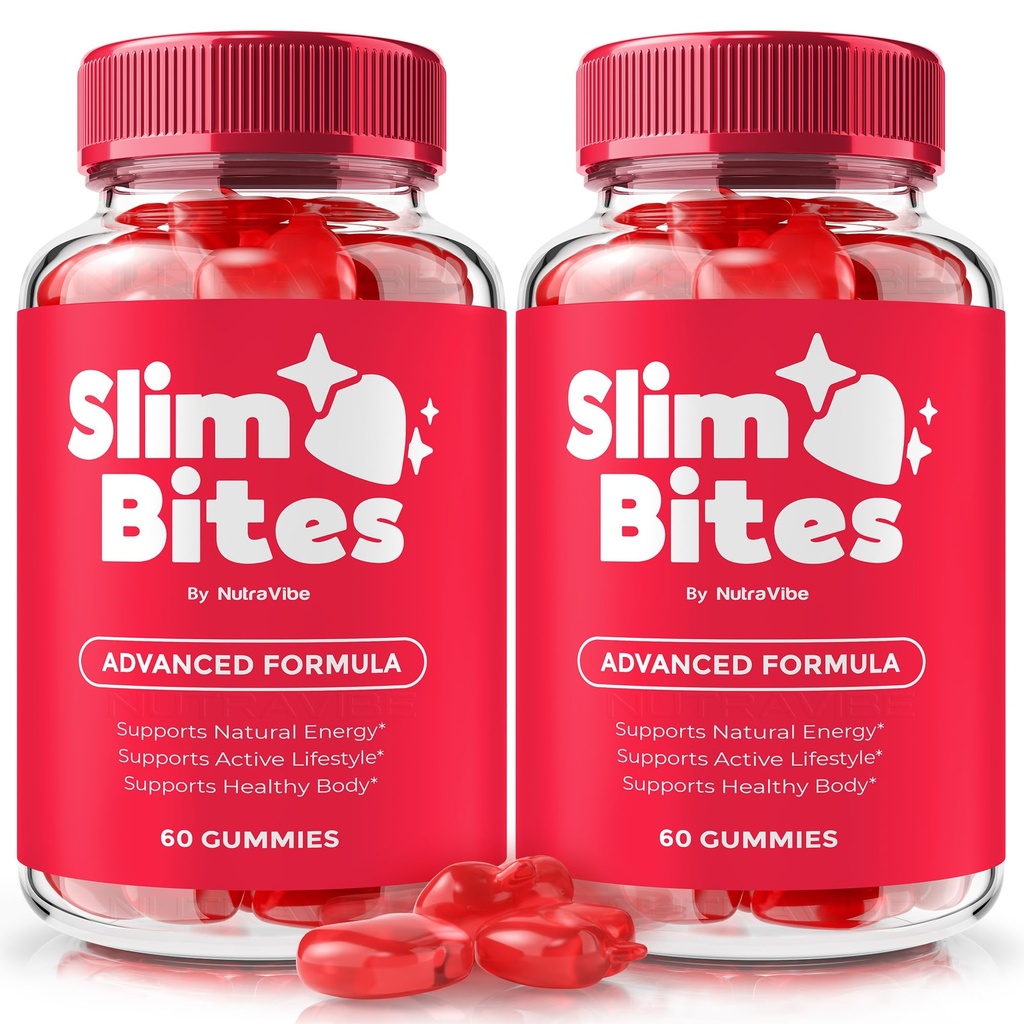 (2 Pack) Slim Bites Keto ACV Gummies - Official Advanced Formula, SlimBites Gummy Supplement, Non Habit Forming - 2 Easy to Chew Gummies Daily (120 Gummies)