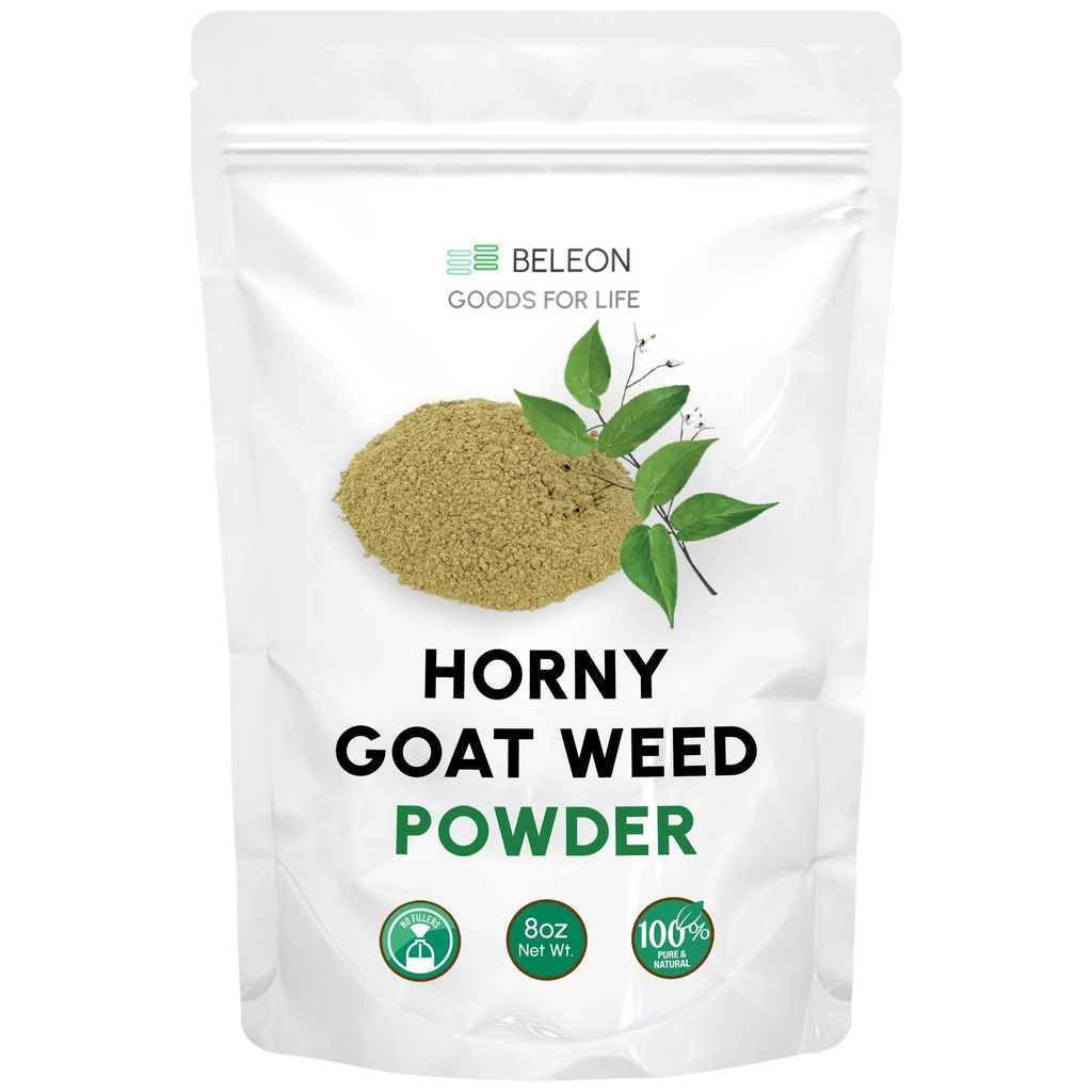 Horny Ziegenkraut Pulver 8 oz - reines Epimedium Pulver für Männer und Frauen, Energie und Immunsystem Unterstützung