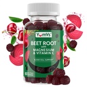 Gummie della barbabietola di YumVs con Magnesio e Vitamina C - Gummie di barbabietola di sapore - Cuciture della barbabietola per la circolazione del sangue e il supporto antiossidante - Gomma della barbabietola rossa - Conteggio della barbabietola 60 (Pack of 1)