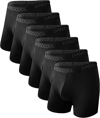 BAMBOO COOL atmungsaktive Herren Unterwäsche Modern Multipack Comfortsoft Moisture-Wicking Boxer Briefe 6 Pack
