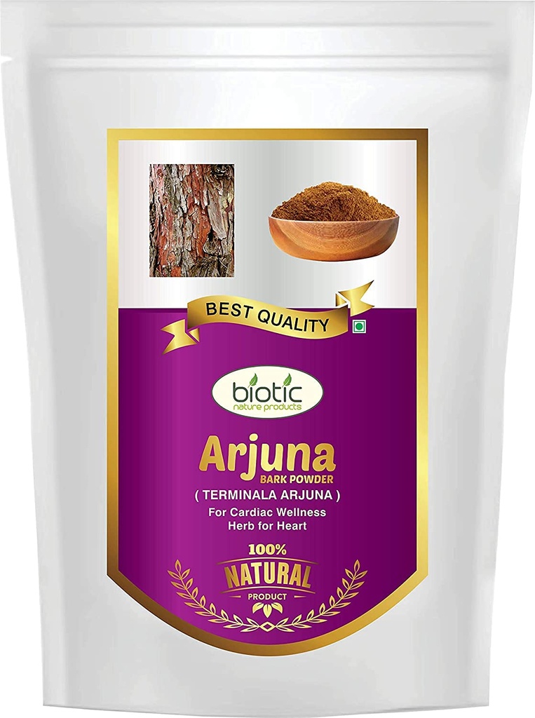 Astha Biotic Natural Arjuna Bark Powder (Terminalia Arjuna) - 200 g. | Herbal Powder for The Heart