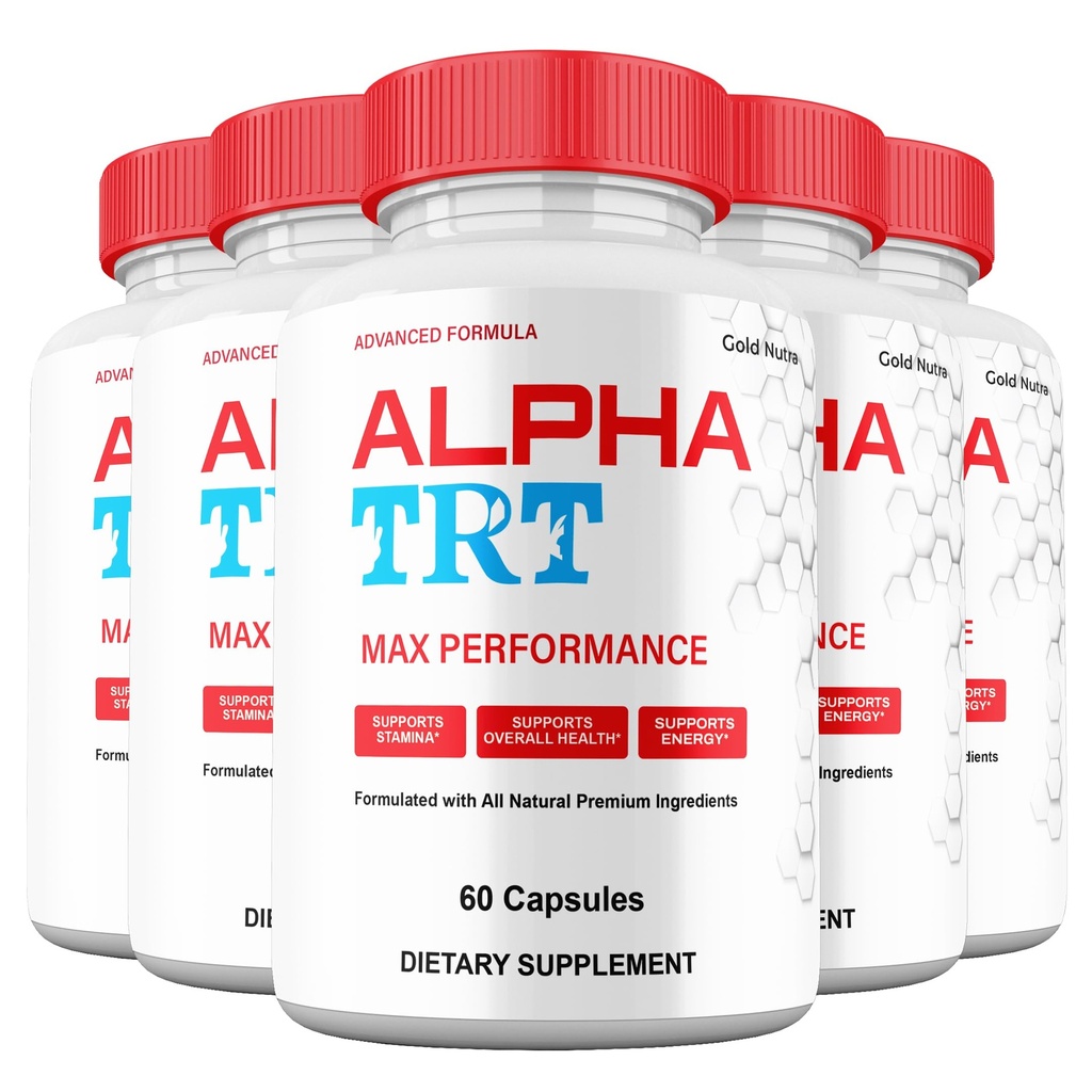 Alpha TRT Pills, Maximum Strength Supplement, AlphaTRT Capsules Advanced Premium Formula Vitamin Pills (5 Pack)