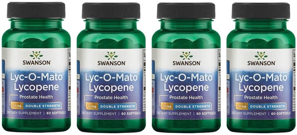 Swanson Double-Strength LYC-O-Mato Lycopene 20 Milligramme 60 Sgels (4 Pack)