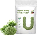 UNLEASH'D ORGANIC Gerste Gras Pulver 1 Pfund 100% rein & Bio, Superfood Grüns Reich an Vitaminen, Mineralien, Fasern und Antioxidantien