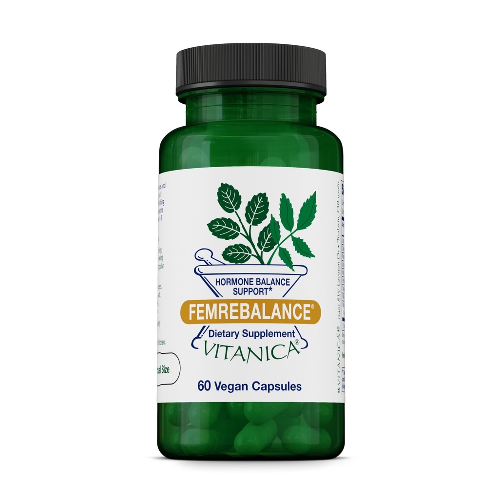 Vitanica FemRebalance, Supporto di bilanciamento dell'ormone per le donne, Vegan, 60 capsule