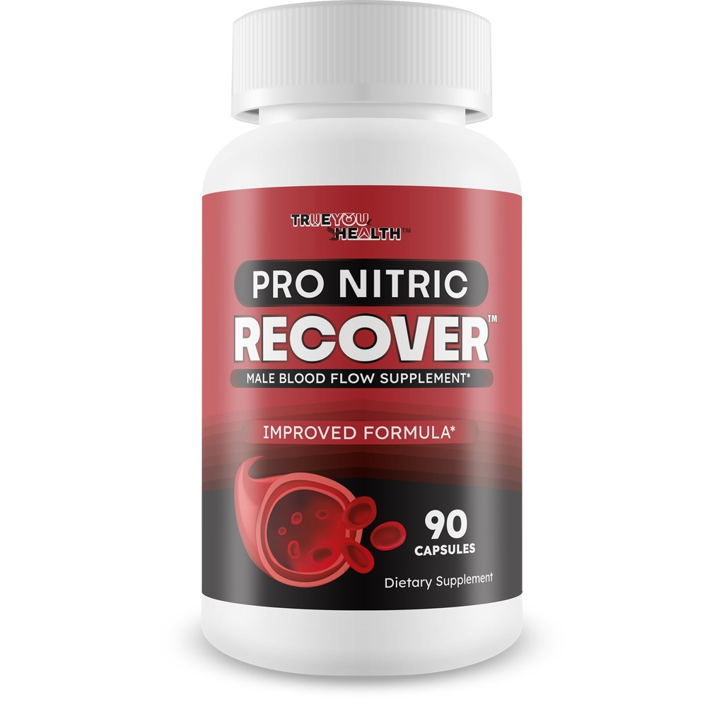 Pro Nitric Recover - Improved Formula - Our Best Blood Flow Supplement - Nitric Oxide Circulation and Vein Support - Healthy Blood Flow Circulation Supplements for Men Blood Vitamin Blood Flow Booster