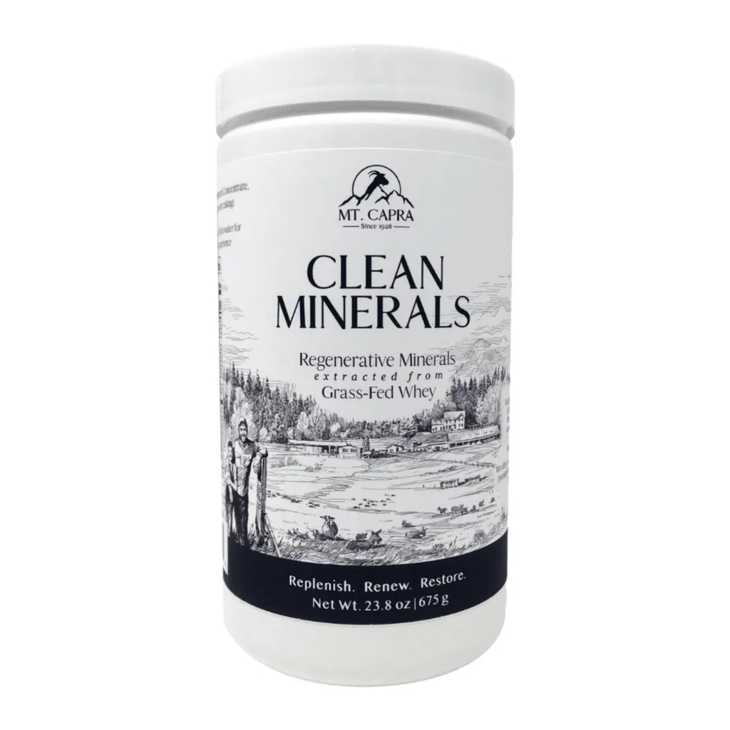 Mt. Capra Minéraux propres. Minéraux régénératifs extraits de la chèvre herbeuse, plus de 1000 mg de potassium, 240 mg de calcium, multiminéraux, biodisponibles, facile à digérer. 30 portions - 23,8 oz