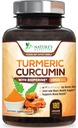 Kurkuminus-Ergänzung 1950mg - 95% Curcuminoide mit Organic Turmeric & BioPerine Black Pepper Extract für beste Absorption, Nature's Vegan Joint Support, Non-GMO, Bottled in USA - 180 Kapseln