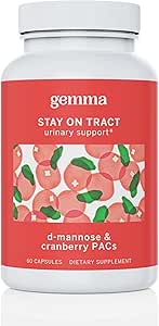 Gemma Stay On Tract Cranberry Supplement - Urinary Tract Unterstützung für Frauen - 36mg Cranberry PACs und 1000mg D-Mannose 60 Count (Pack von 1)