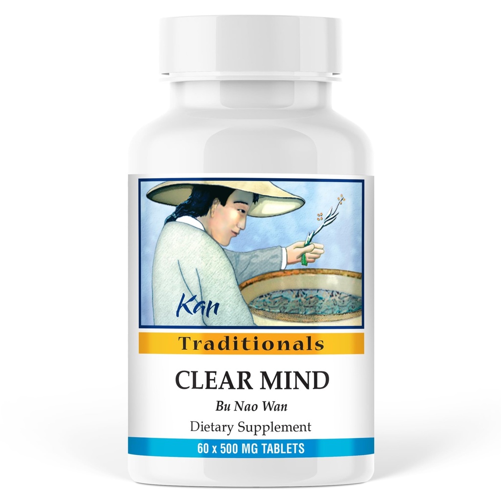 Kan Herbs Company Clear Mind Formula – Traditional Chinese Herbal Blend for Cognitive Clarity and Spirit Support, Nourishes Heart Yin and Blood, Calms Shen, Herbal Supplement, 60 Tablets