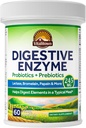 Vitalitown Verdauungsenzym | 3-in-1 Formel | Probiotika + Präbiotika | 60 Veg Caps | 245 mg | Seven Key Enzymes | Bromelain, Lactase | für Verdauung | Vegan, Non-GMO