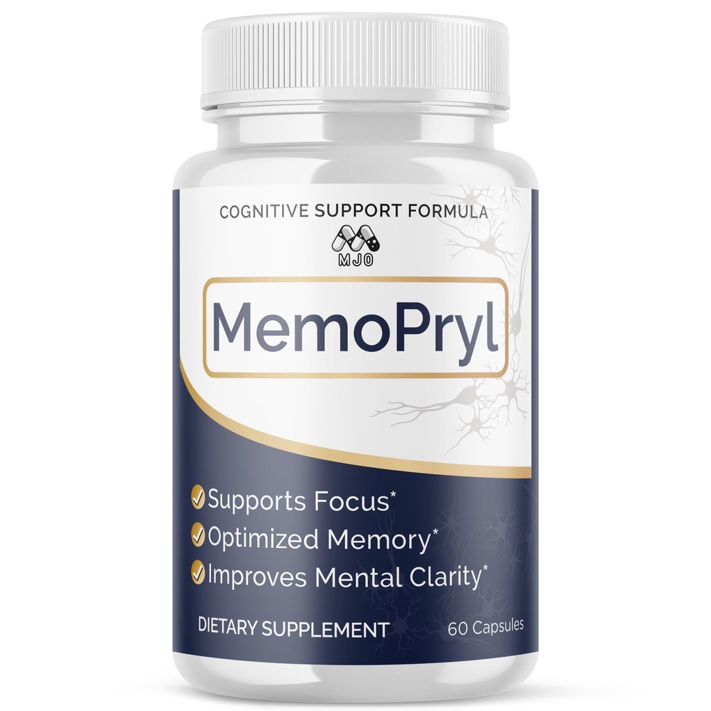 Memopryl Brain Capsules, Official Memopryl Pills with All Natural Ingredients, Advanced Formula Memo Pryl Health and Wellness Support Supplement Pills with Maximum Strength Multivitamins (60 Capsules)