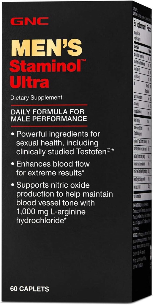 GNC Staminol Ultra Uomo, 60 Caplets, Supporta la salute sessuale e la vitalità