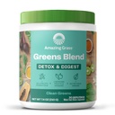 Amazing Grass Greens Blend Detox & Digest: Cleanse with Super Greens Powder, Beet Root Powder, Digestive Enzymes, Prebiotics & Probiotics, Clean Green, 30 Servings (Packaging May Vary) (Pack of 12)