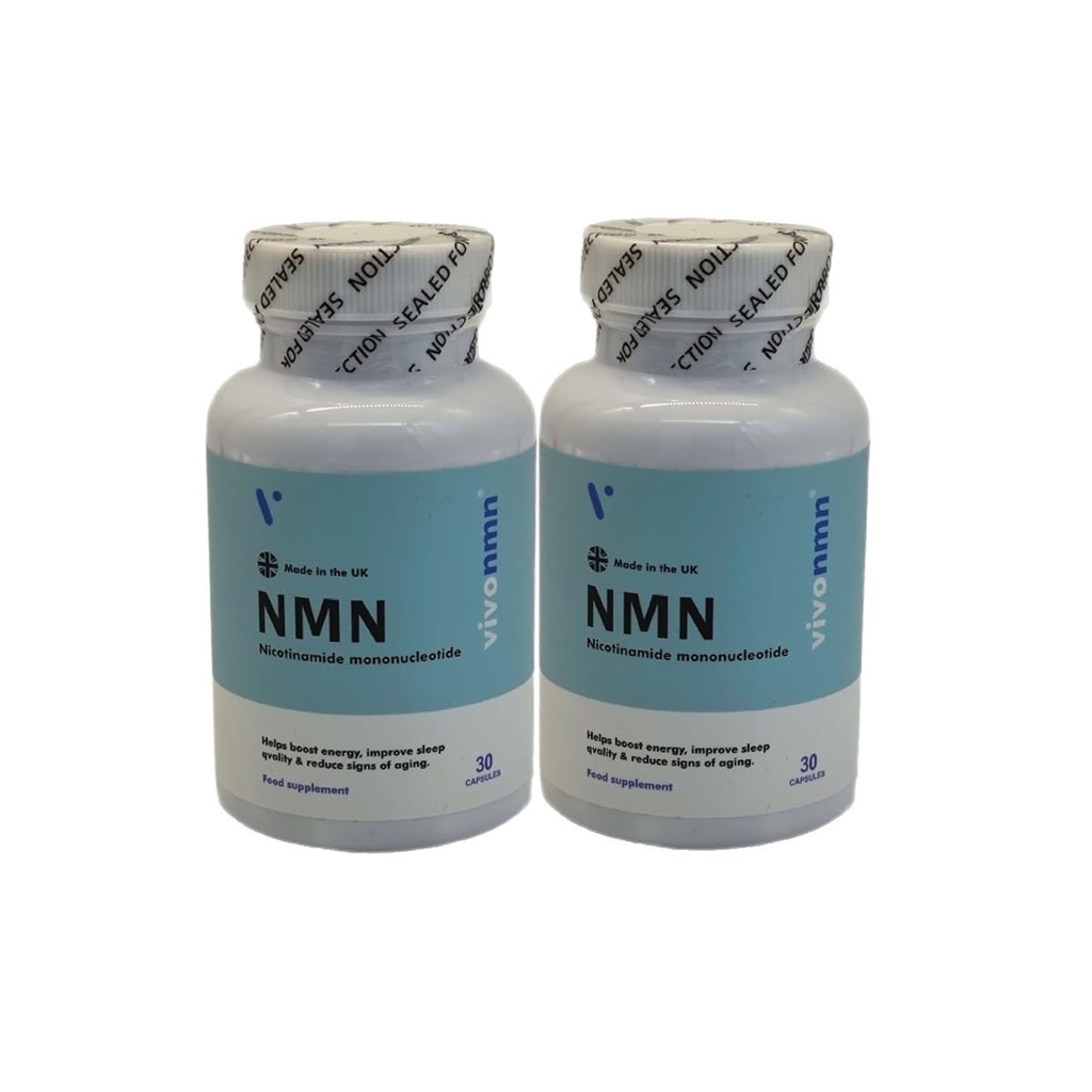 【2 Pack】 NMN 500mg Capsules – Nicotinamide Mononucleotide Supplement, 30 Servings, High-Purity Formula for Energy, Focus, Sleep & Healthy Aging – Non-GMO, Gluten-Free, 3rd Party Tested