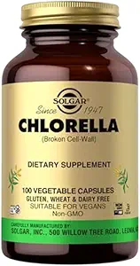 Solgar Chlorella - 100 capsule vegetali - Assorbimento massimo - Non OGM, Vegan, Gluten Free, Kosher - 100 Serve