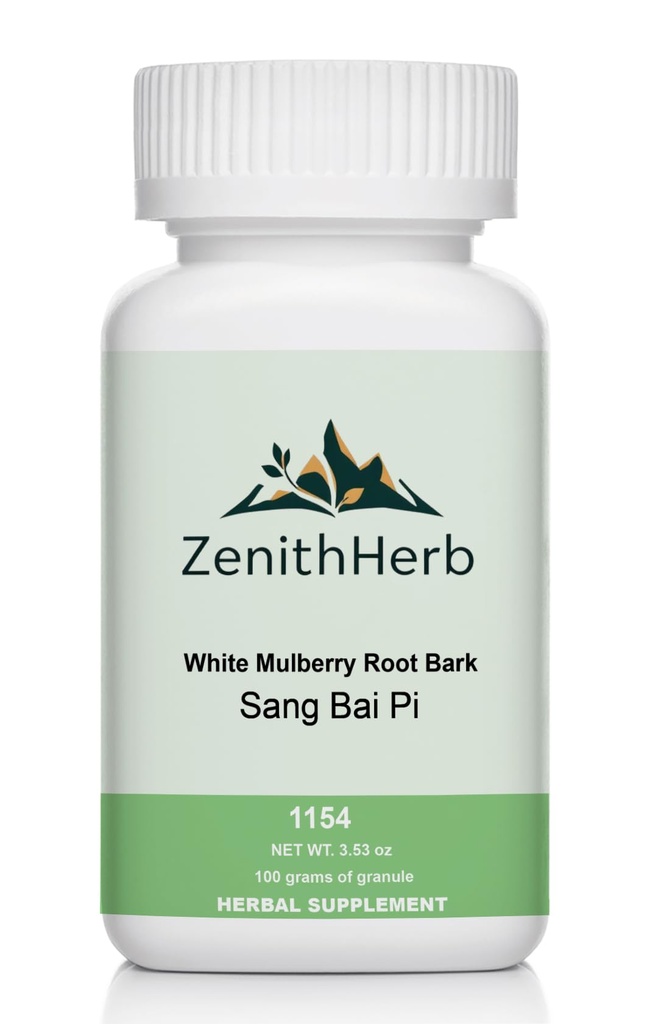 White Mulberry Root Bark, Sang Bai Pi, Herbal Supplement, Granules, 100 Grams/Bottle