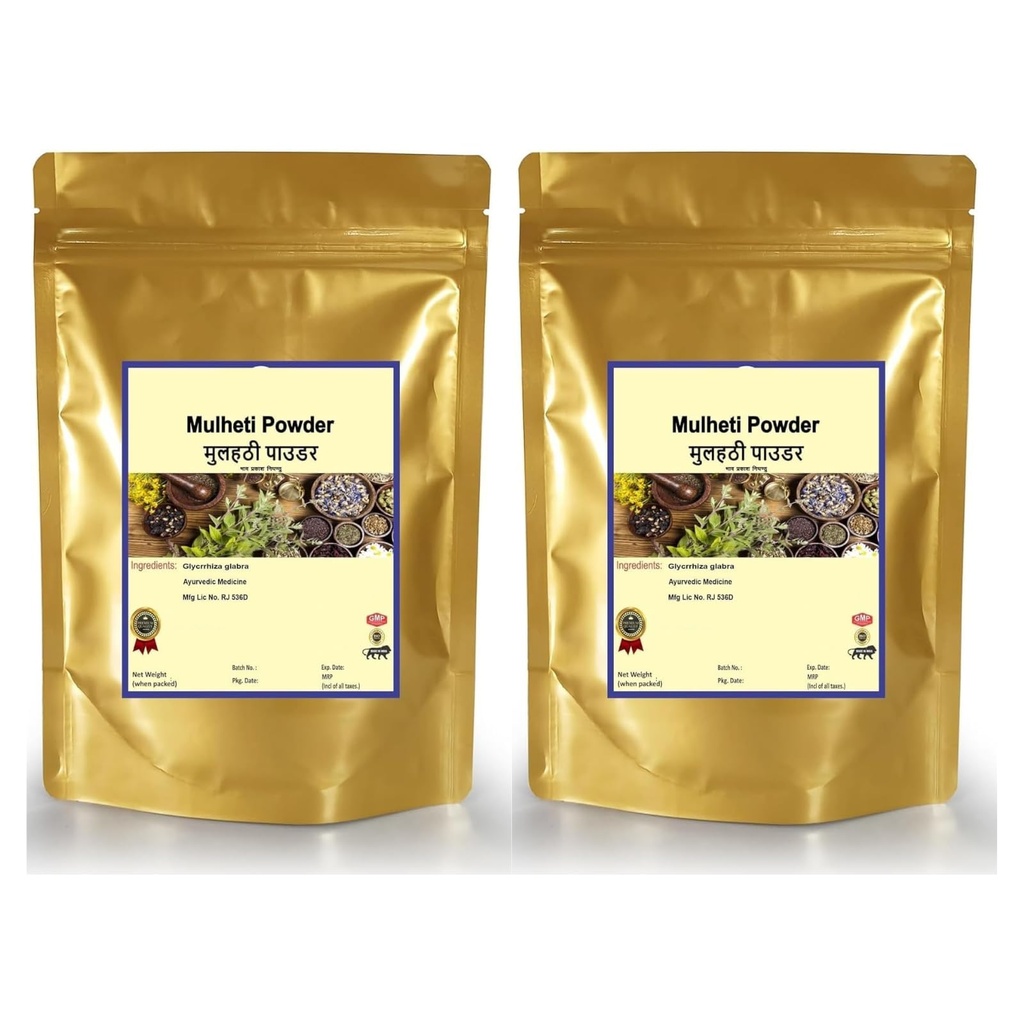 200Gram | 7.05Ounce Mulethi Powder - Licorice root (100Grm Each), 2Pack