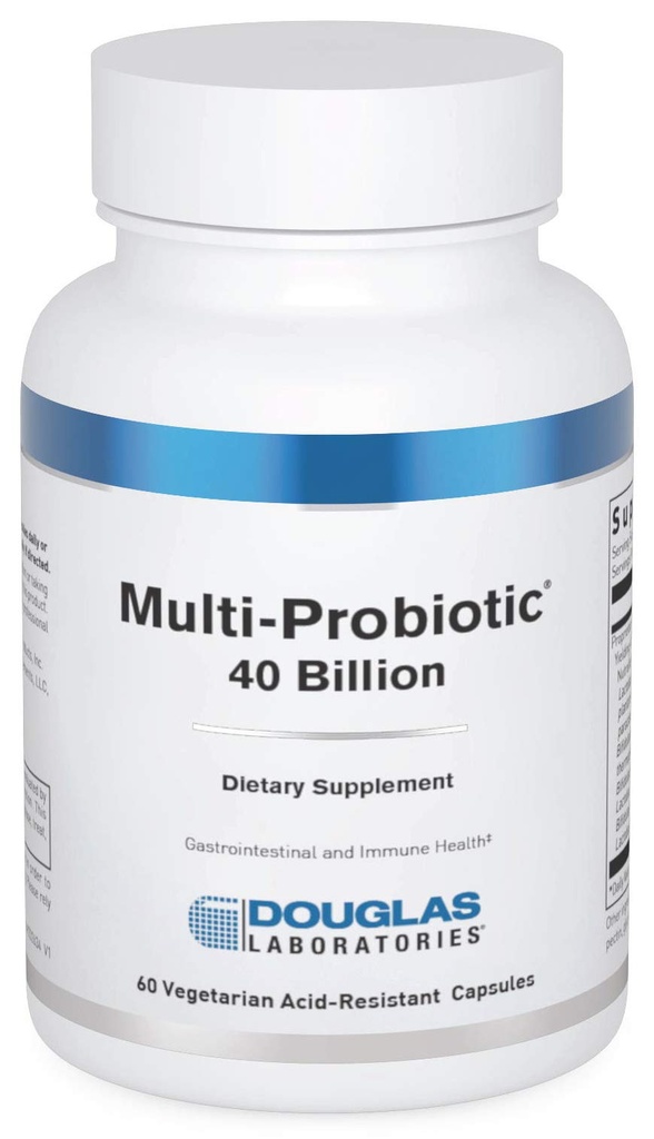 Douglas Laboratories Multi-Probiotique 40 milliards de dollars Fournit des probiotiques et des prébiotiques pour soutenir la microflore et l'immunité de Gut.