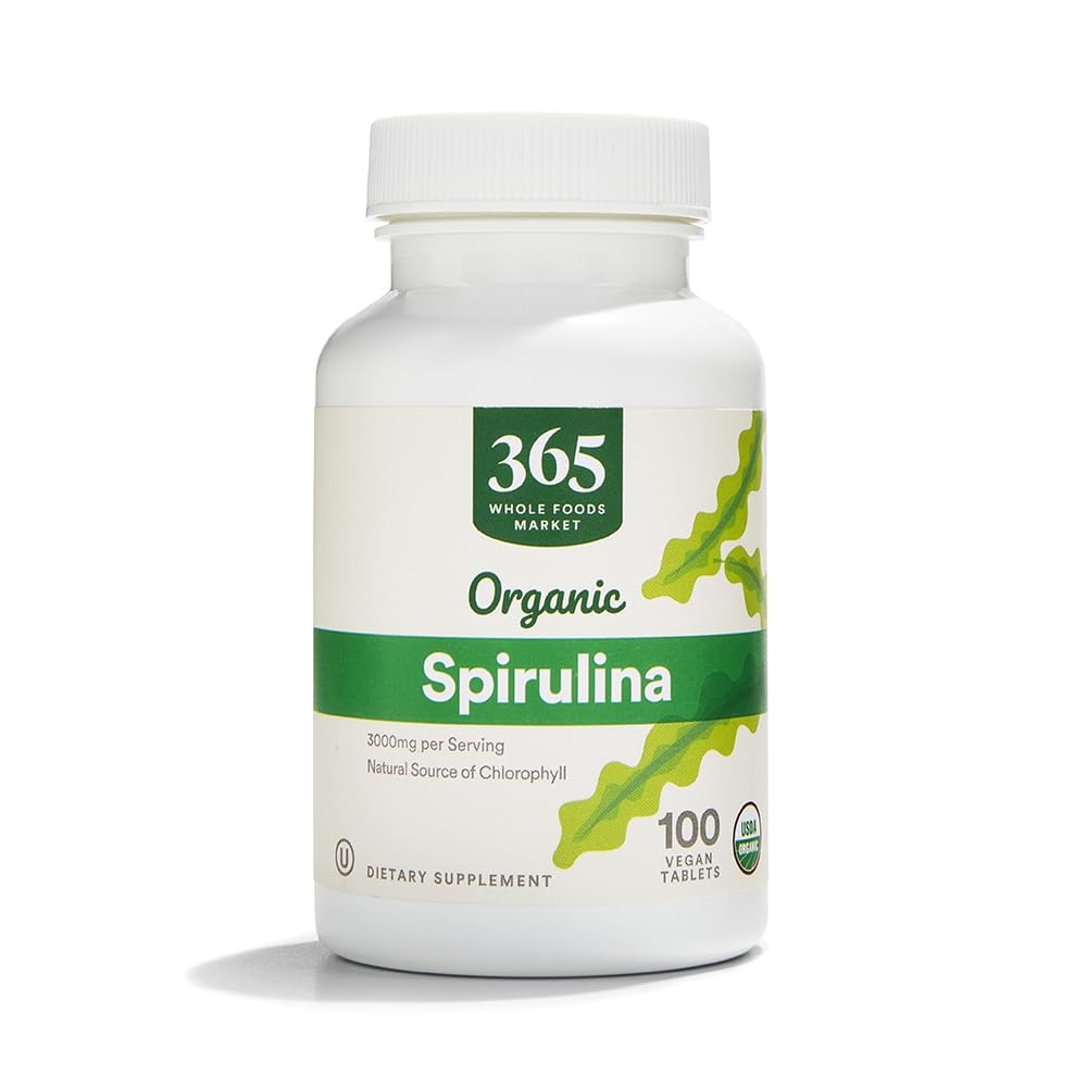 365 par Marché des aliments entiers, Spiruline 500mg, 100 ct