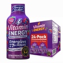 Vitamin Energy Mood+ Extra Strength Energy Shot Tropical Berry 24 Pack, 260mg Natural Caffeine, B-Vitamins, Rhodiola, Camomilla, Mood & Energy Support, Zero Sugar, Gluten-Free, Vegan, 1.93 fl oz