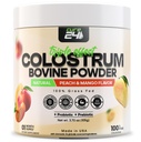 Bovine X3 Colostrum Supplemento polvere per gli esseri umani, 100% puro erba naturale Superfood, Alta IgG, Più Probiotici & Prebiotici, Natural Peach-Mango Flavor, Made in USA