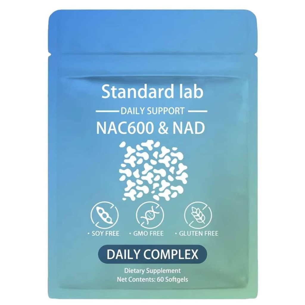 BELANO The Standard lab nac600 & NAD Daily Complex， NAC Supplement with NAD for Antioxidant