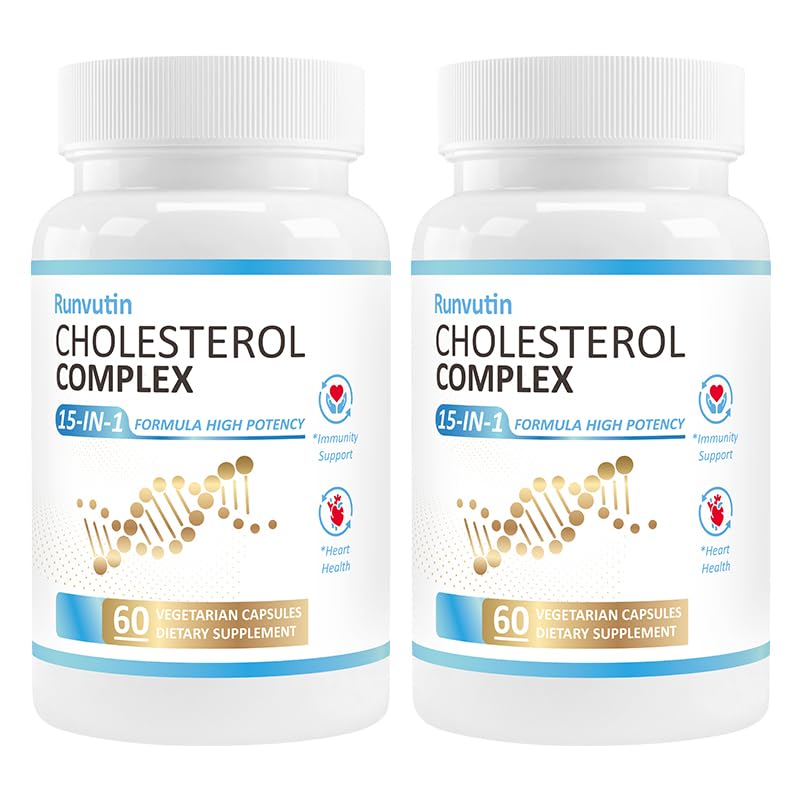 Cholesterol Lowering Supplements with & Ashwagandha Red Yeast Rice - Supports Normal Cholesterol Levels, Dose for Cholesterol Management, 120 Capsules for Adults