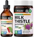 BIO KRAUTER Schisandra Tincture 4 Fl. Oz. & Milk Thistle 60 Gummies