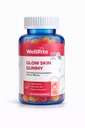 Glow Skin Gummy Vitamine, 60 Conte, Aroma di mela, Vegan, Gelatin Free, Gluten Free, Nut Free, Glowing & Hydrated Skin, Eczema ridotto, Pinze di rughe ridotte