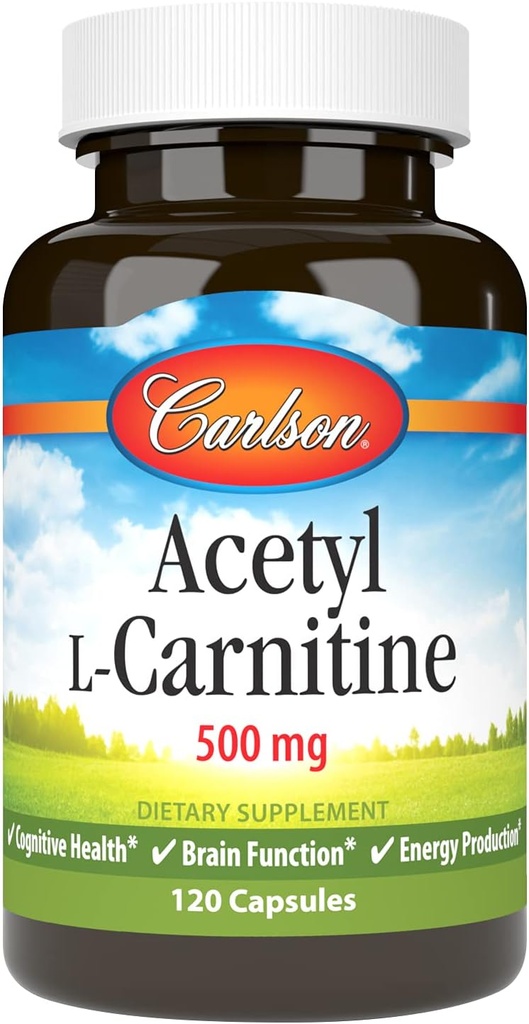 Carlson Labs Acetyl L-Carnitin, 500mg, 120 Kapseln