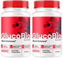 (2 Pack) GlucoBio Kapseln - Offizielle Gluco Bio Support Pillen, Erweiterte Formel für Gesamt Balance, GlucoBio Pillen, GlucoBio Supplement, Glucovio Bewertungen, 60 Kapseln für 2 Monate