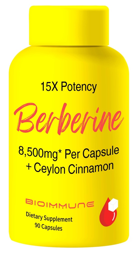 Supplément berbère 15X puissance, cannelle Ceylan pour l'absorption accrue et effets synergiques. 8 500mg par gélule