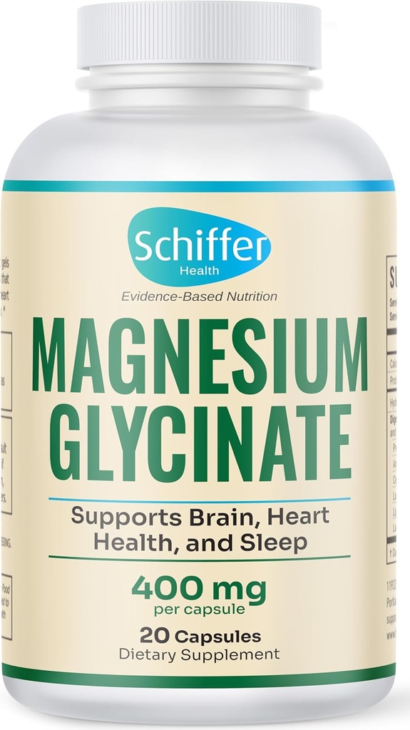 Glycinat de magnésium 400mg, 20 capsules