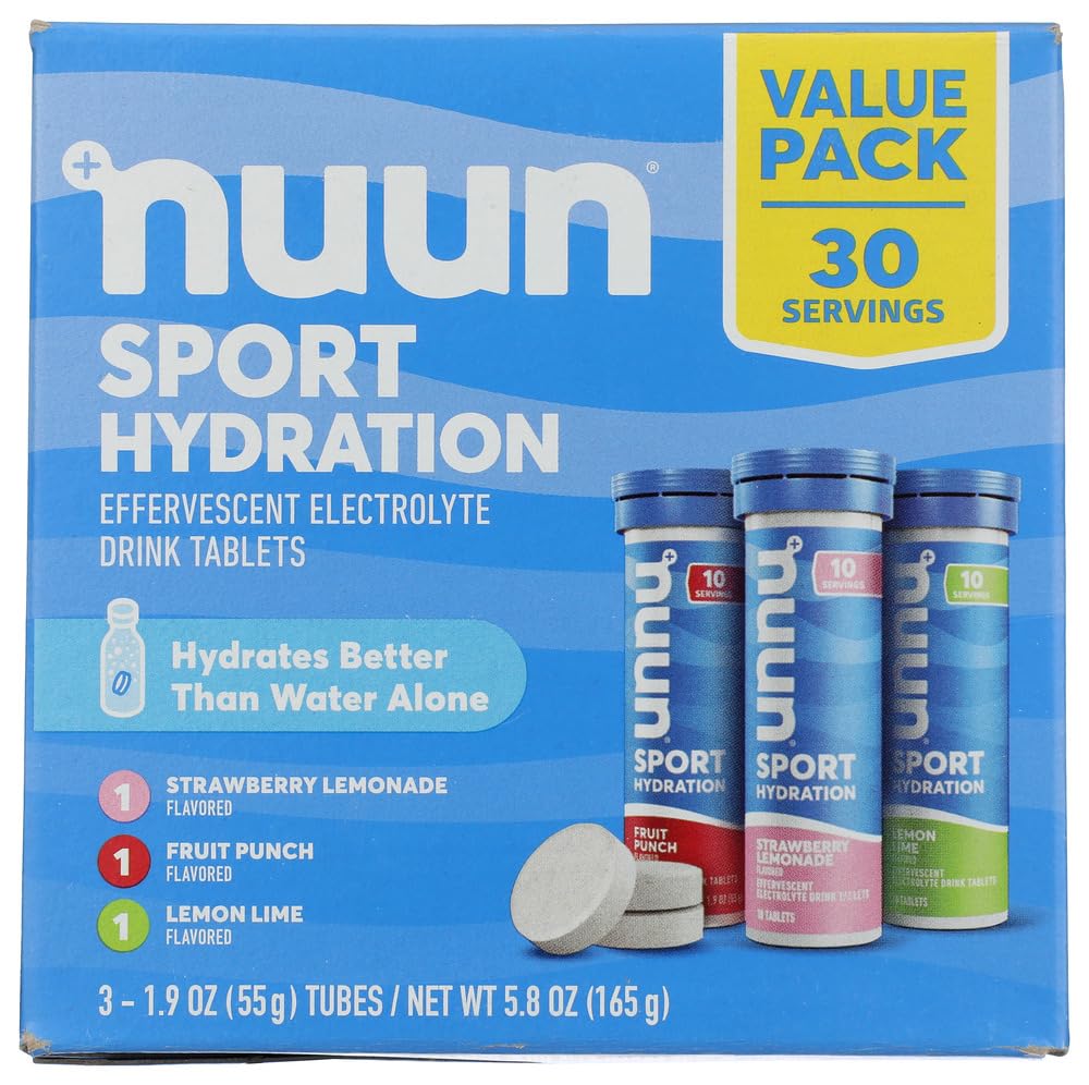 Nuun, Electrolyte Sport Tabs Variety Pack Box, 30 Count