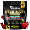 3200 MG Pure Himalayan Shilajit Gommies organiques pour hommes et femmes avec probiotiques & Magnésium Ashwagnadha Chaga Turmeric Fulvic Acid 105+ Trace Minerals I Vegan Non-GMO I Lab testé I 90 Comte