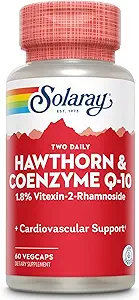 SOLARAY garantierte Potenz Hawthorn & CoQ10, Veg Cap (Btl-Plastic) 600mg | 60ct