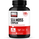 FORCE FACTOR Irish Sea Moss Capsule con Burdock e Bladderwrack per l'immunità, la digestione, la salute del cuore e il supporto antiossidante, Vegan, No Gelatin, 90 Capsule