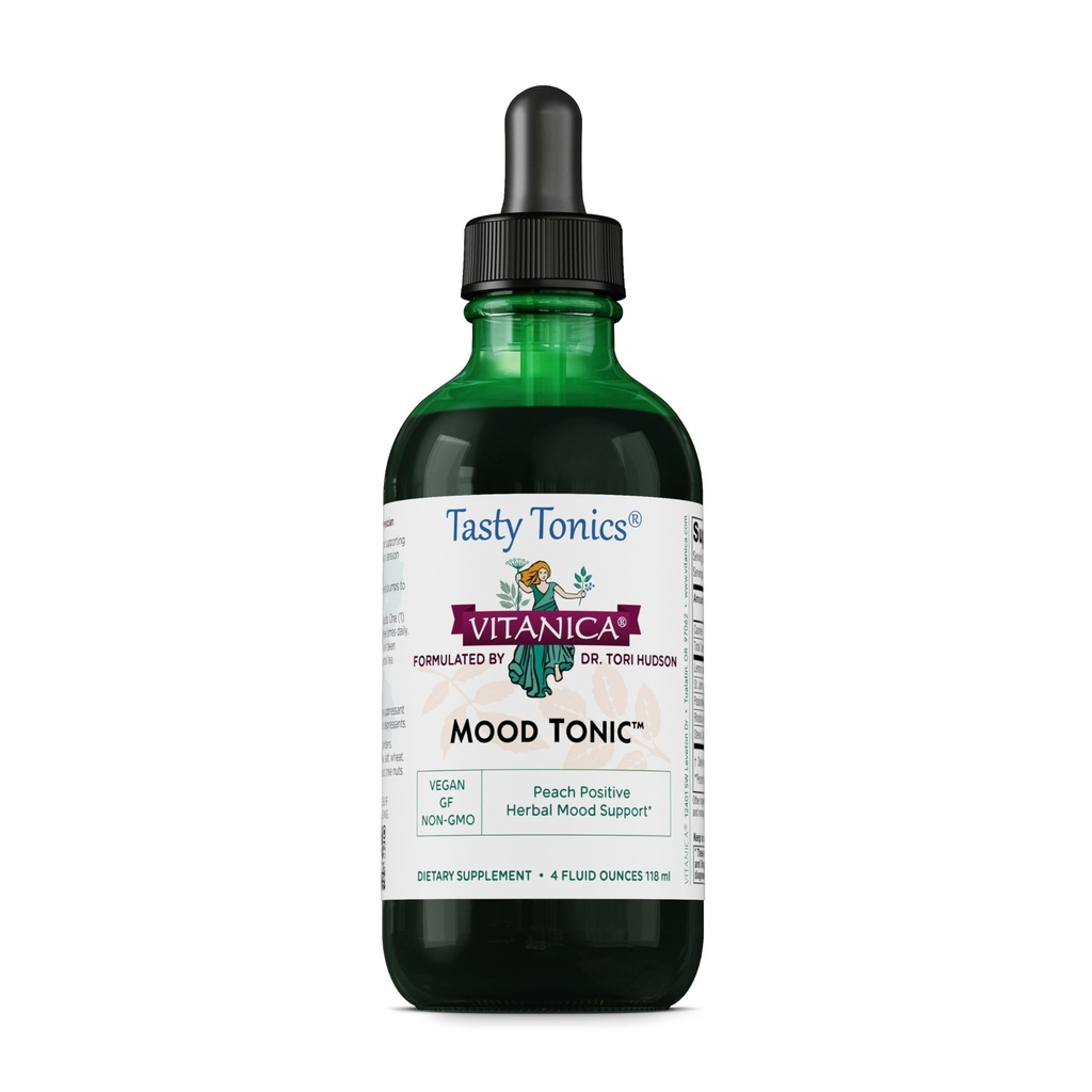 Vitanica Mood Tonic, Peach Positive Mood Support - 4 Ounce